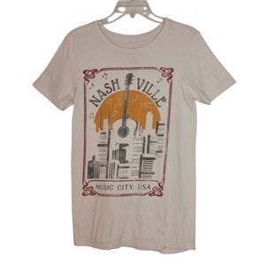 Life Clothing Co Nashville Tee Shirt Women's Sz Med Ivory